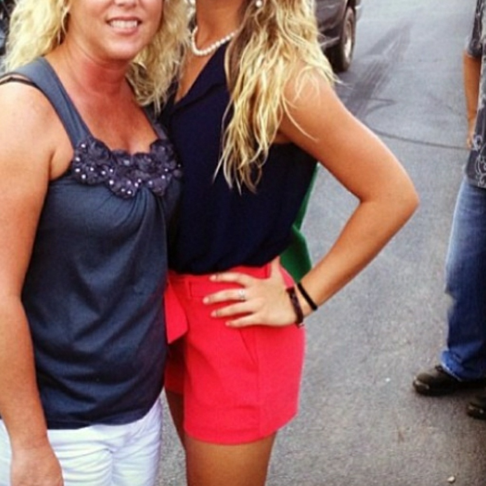 Navy blue button up blouse size small